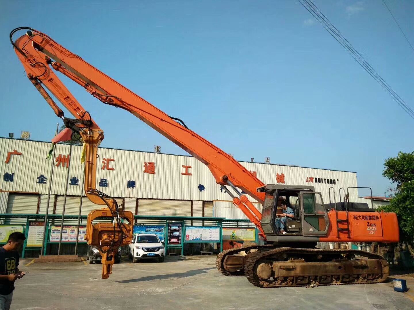 挖掘機(jī)打樁臂、打樁臂、打樁錘、挖掘機(jī)打樁臂廠家